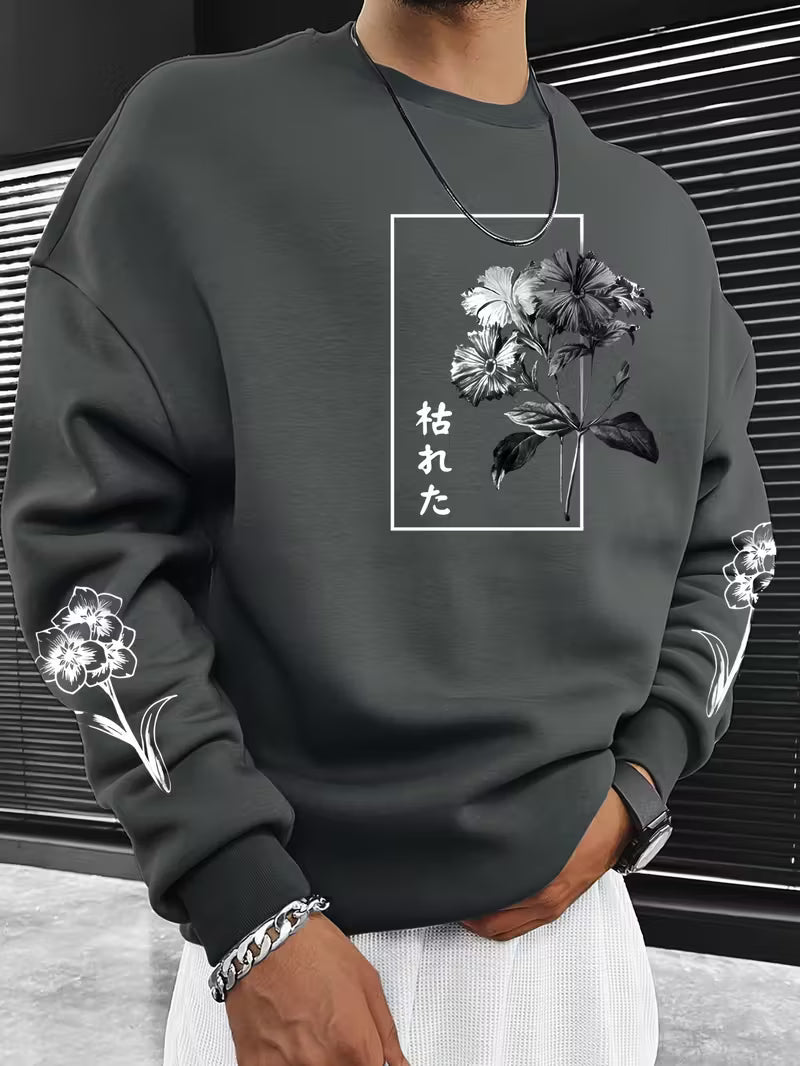 Men Japanese-Inspired & Cherry Blossom Sweatshirt
