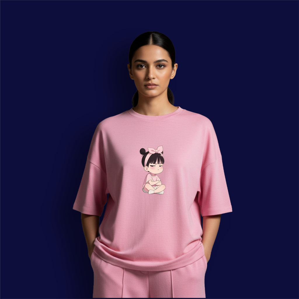 Angry Girl  Dropshoulder T-Shirt