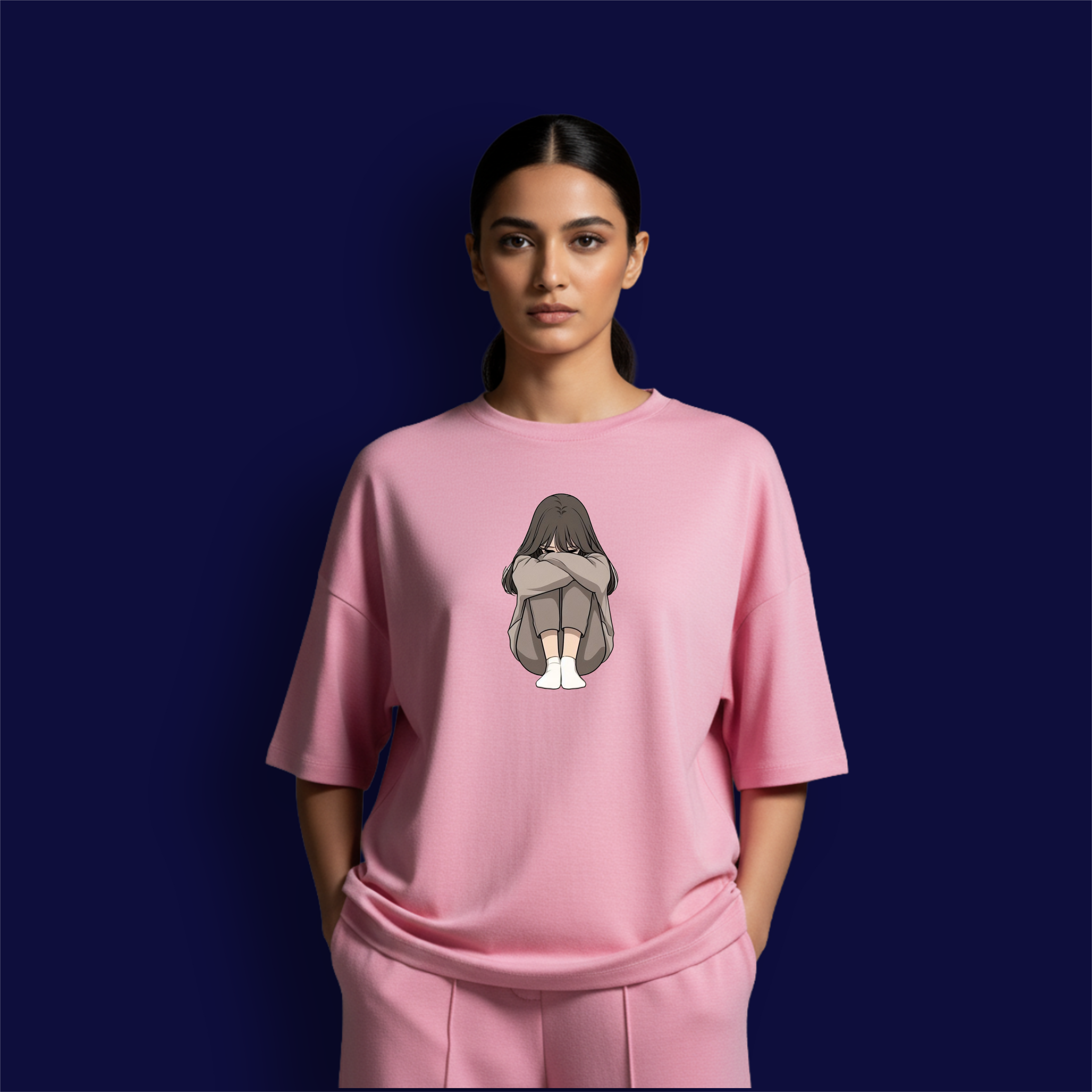 Sad Girl Dropshoulder T-Shirt