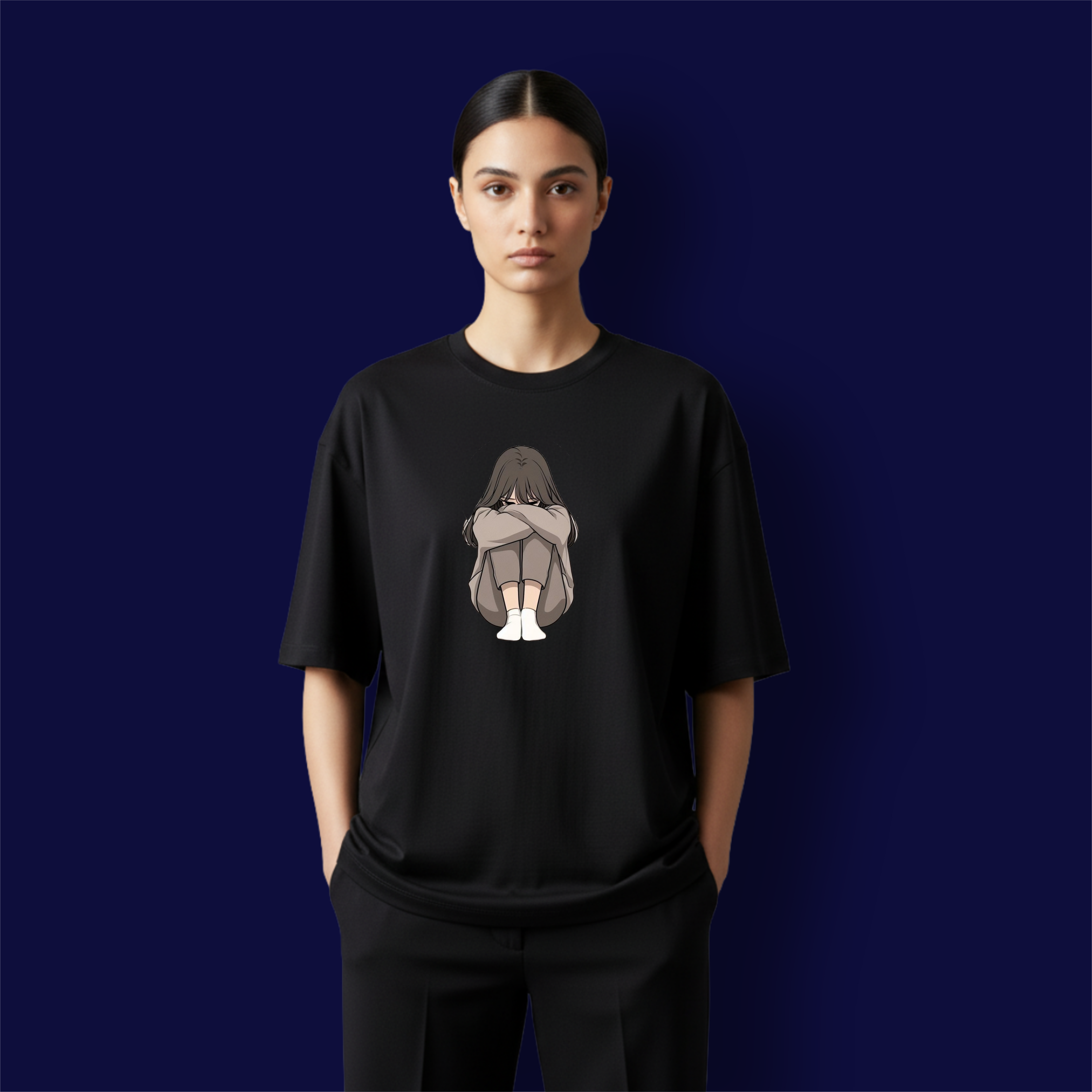 Sad Girl Dropshoulder T-Shirt