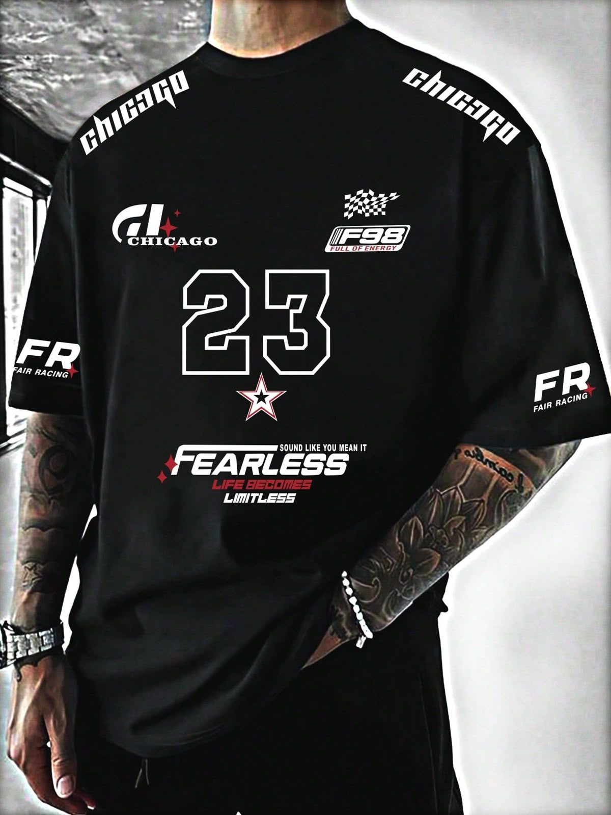 Racing Style Dropshoulder T-Shirt