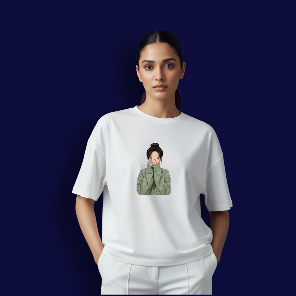 Selfie Girl Dropshoulder T-Shirt