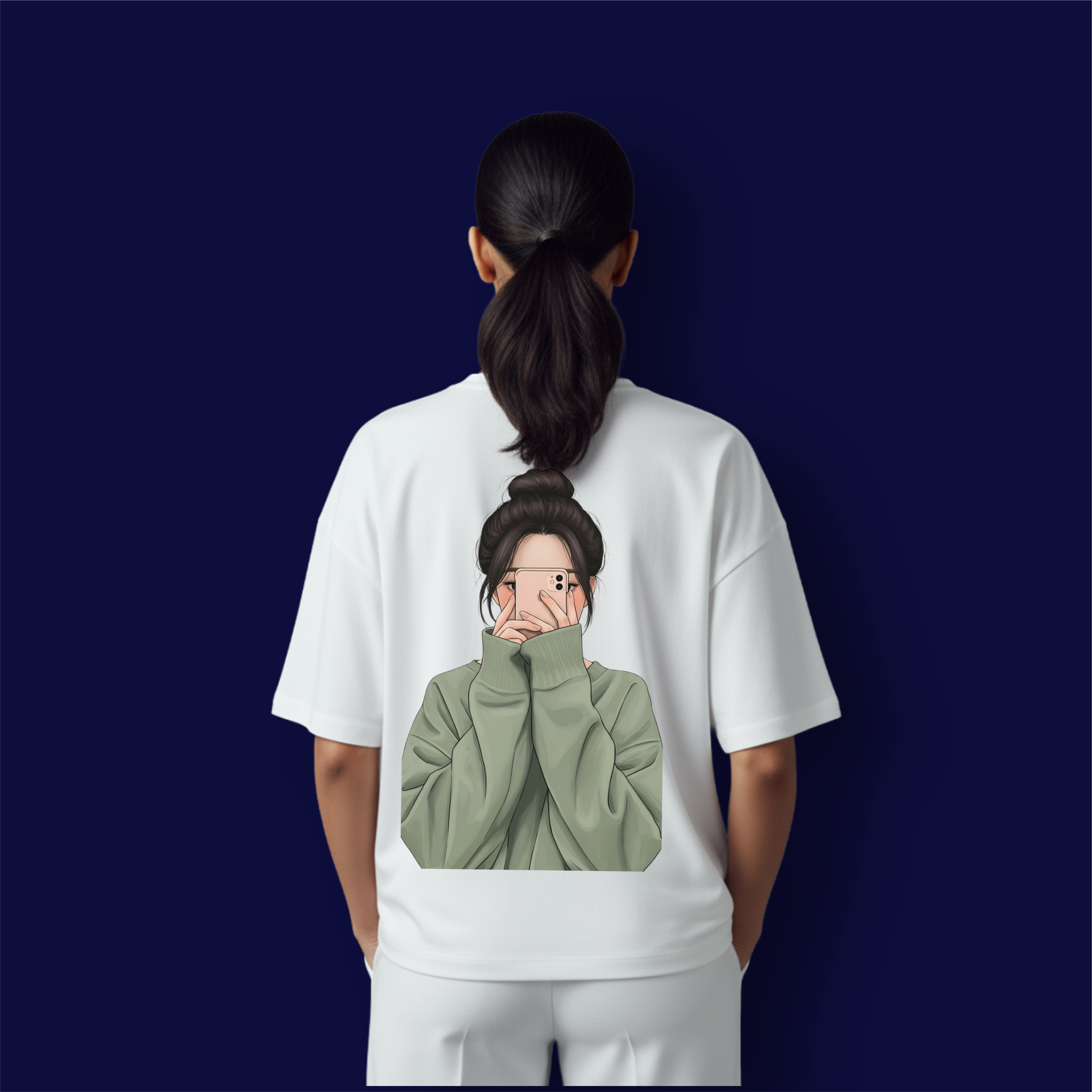 Selfie Girl Dropshoulder T-Shirt