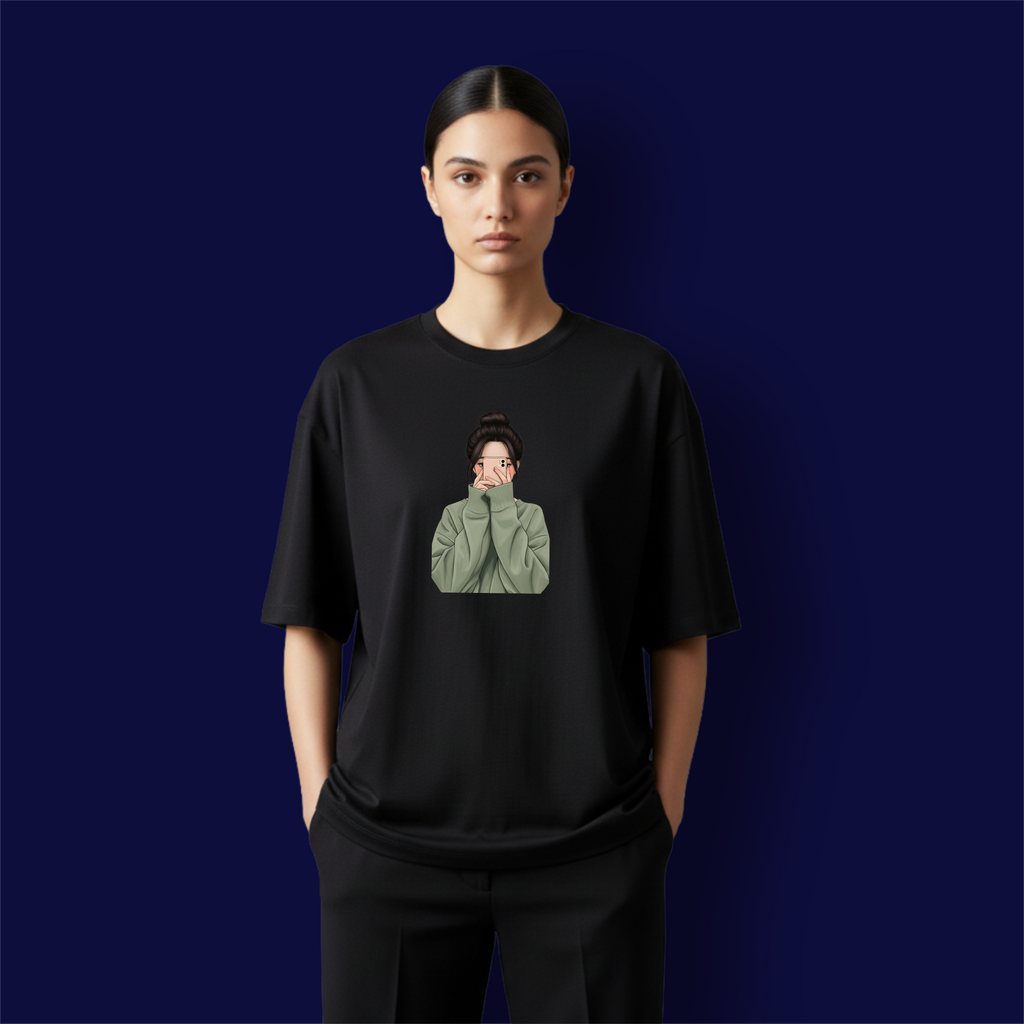 Selfie Girl Dropshoulder T-Shirt