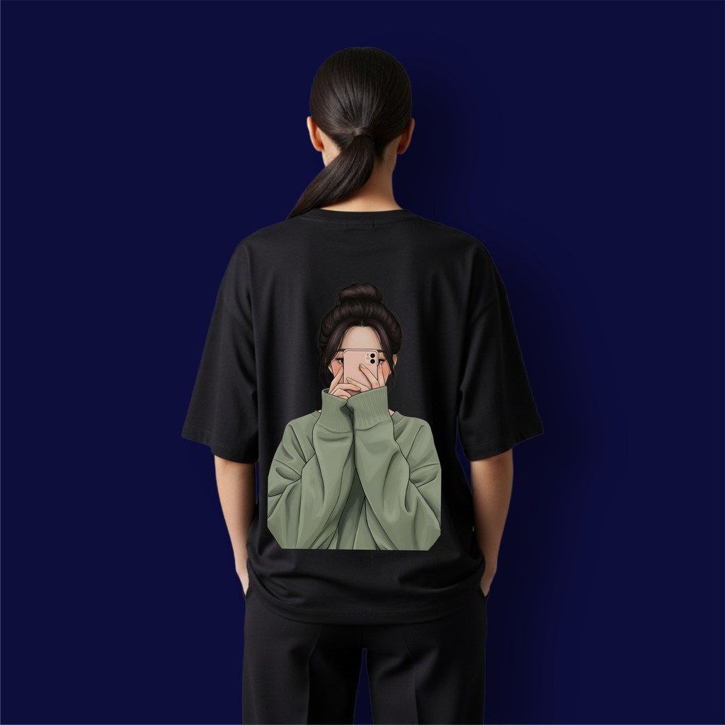 Selfie Girl Dropshoulder T-Shirt