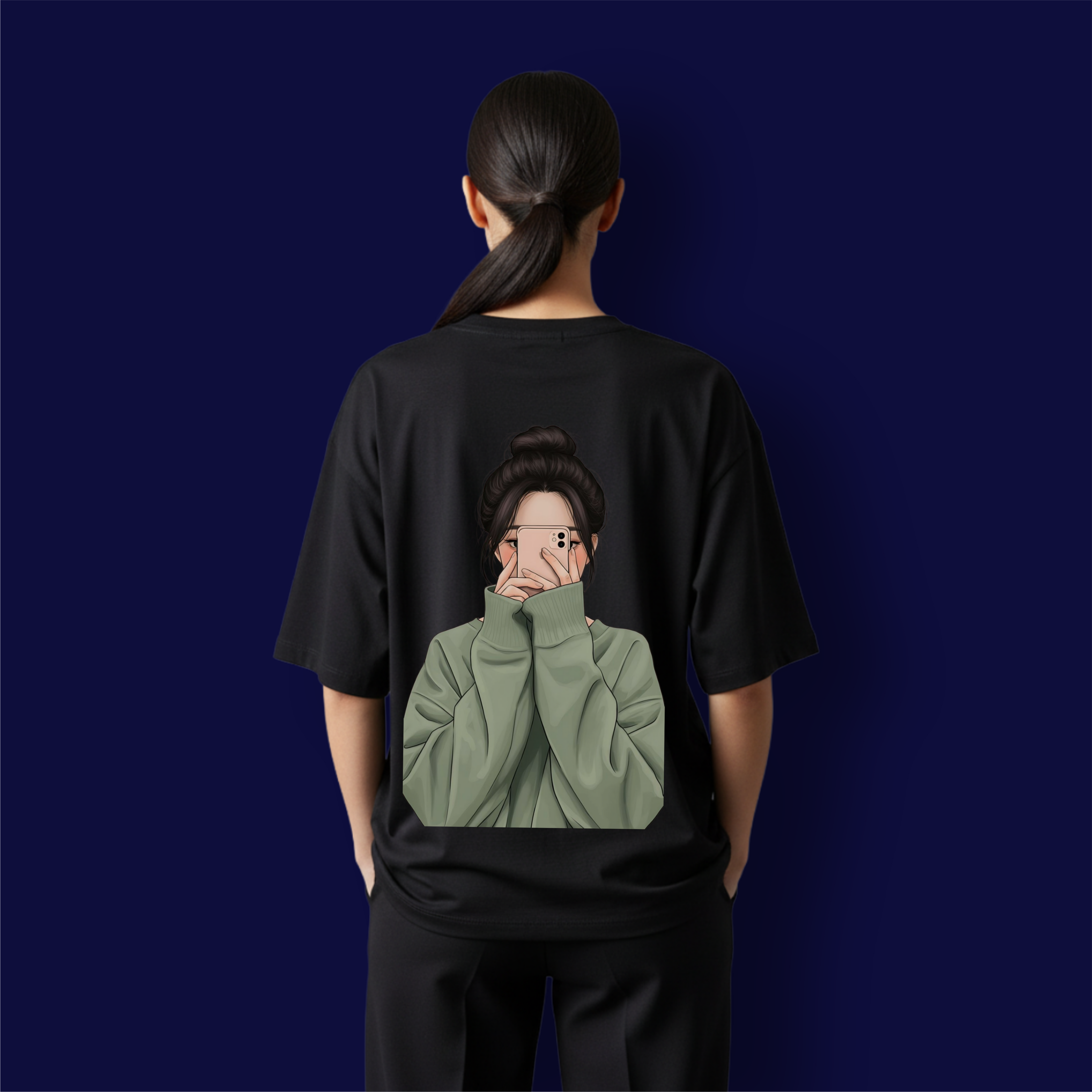 Selfie Girl Dropshoulder T-Shirt