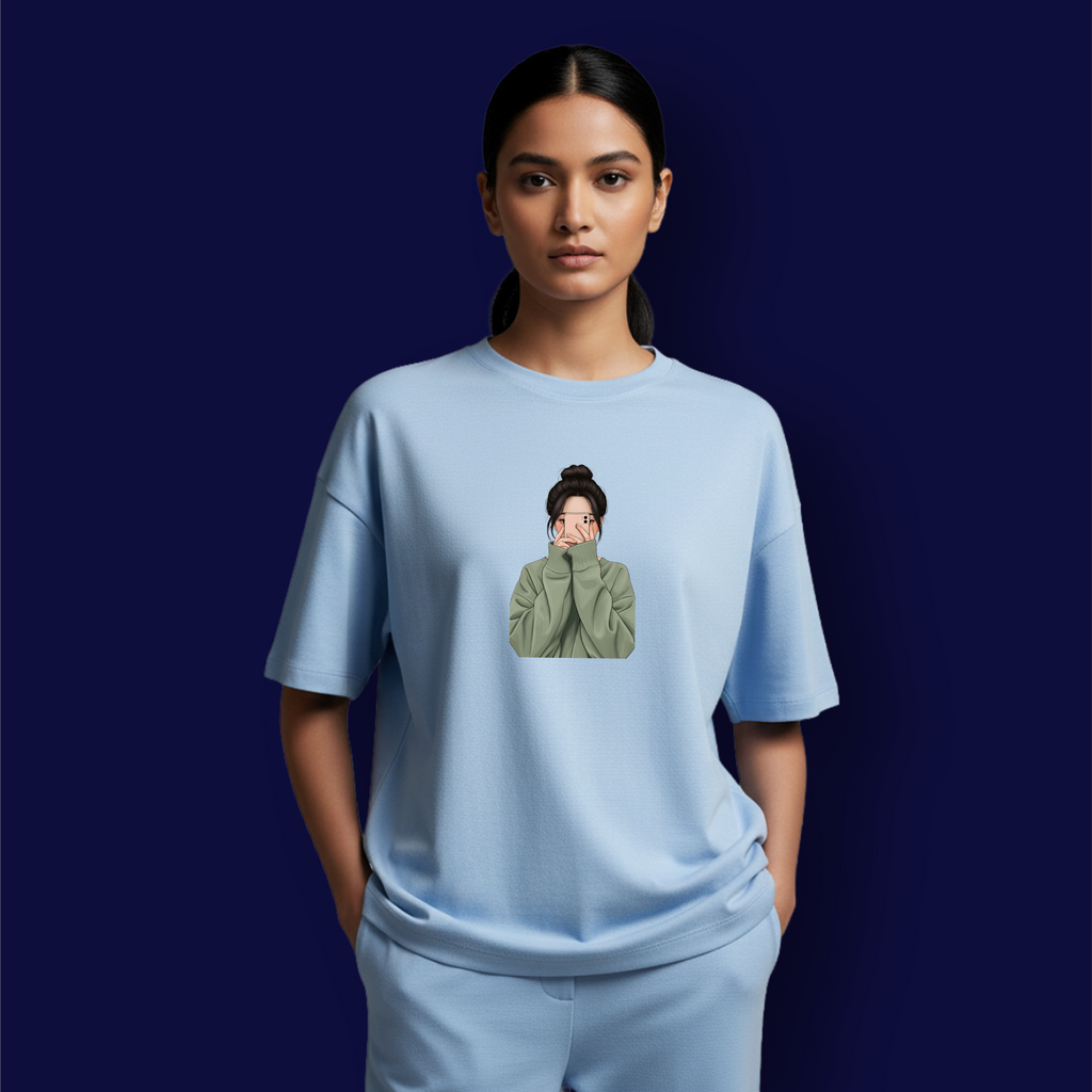 Selfie Girl Dropshoulder T-Shirt