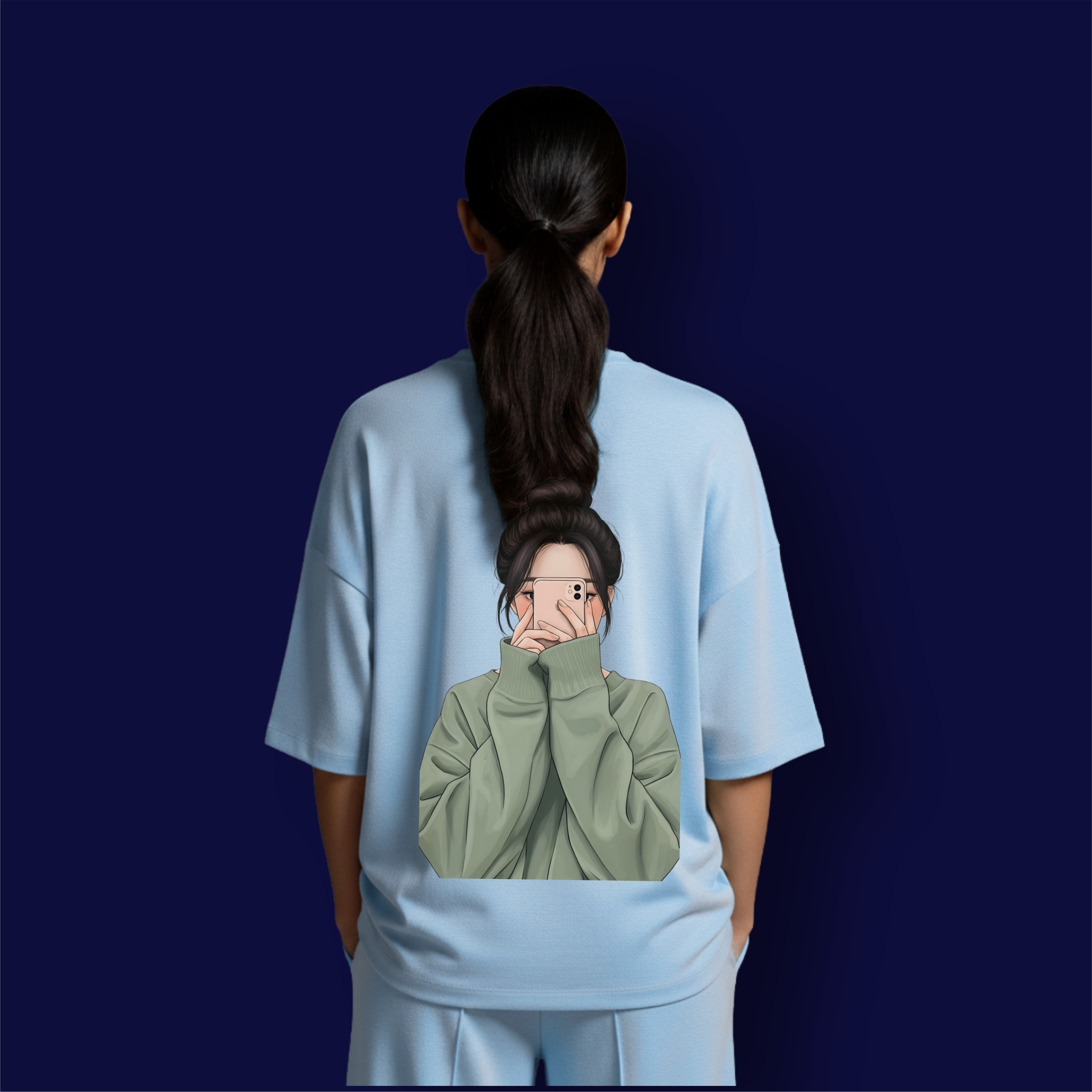 Selfie Girl Dropshoulder T-Shirt