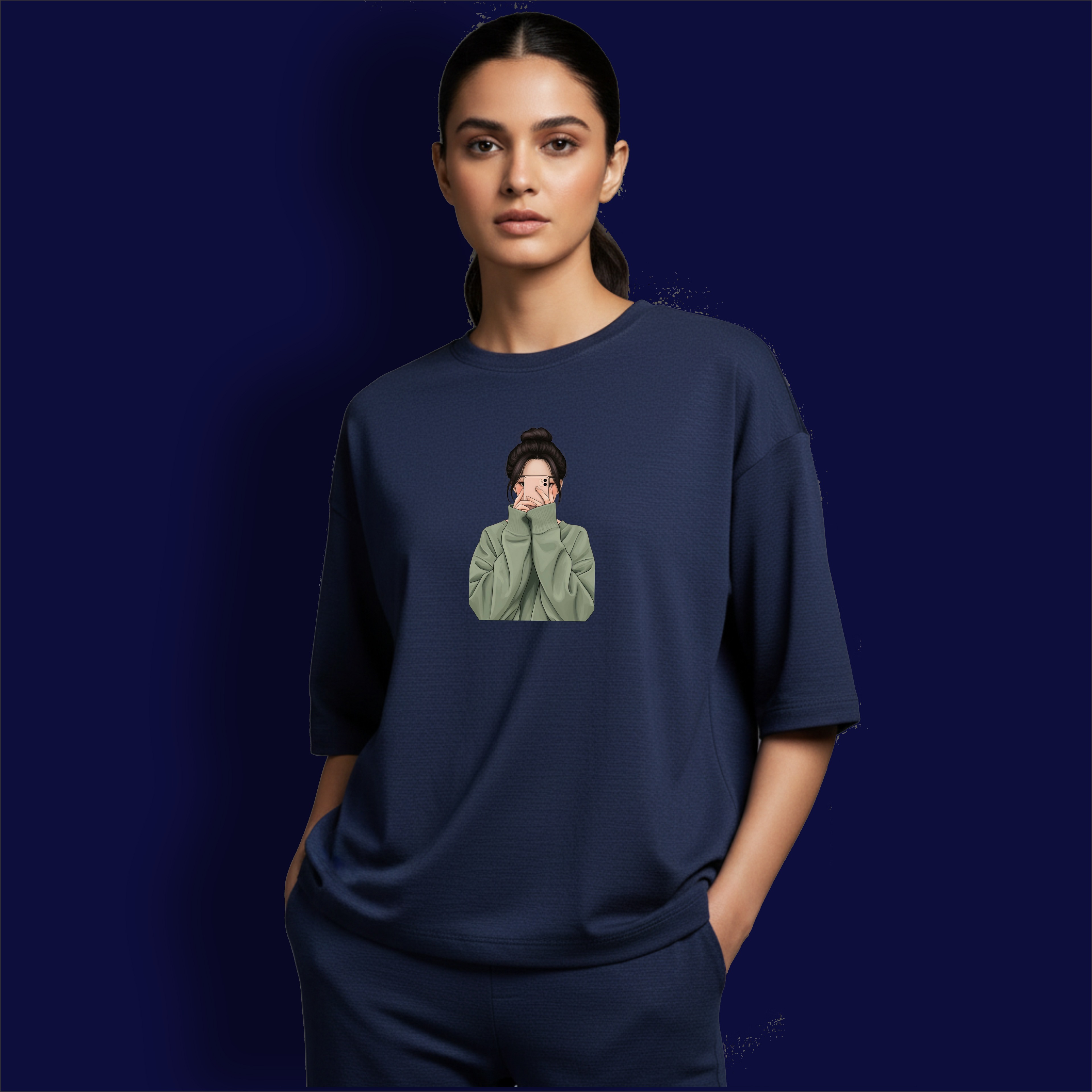 Selfie Girl Dropshoulder T-Shirt