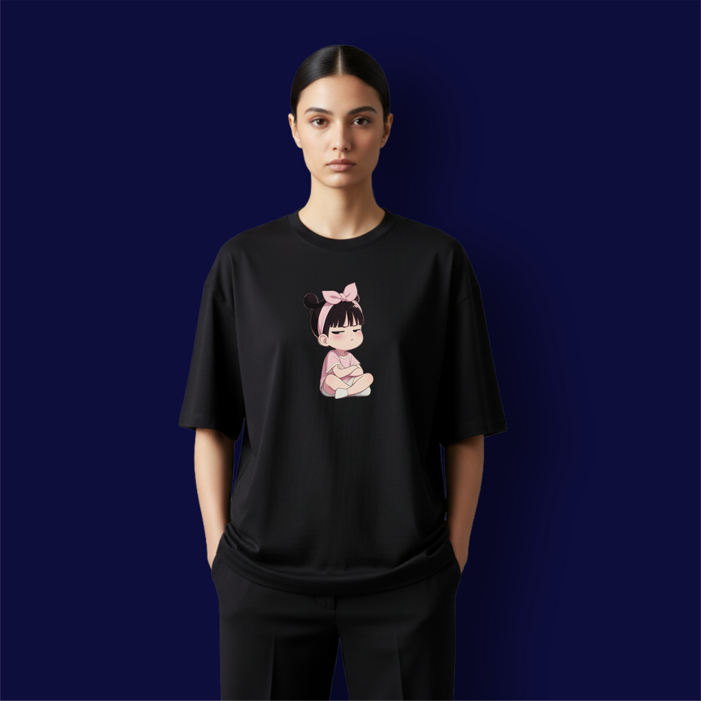 Angry Girl  Dropshoulder T-Shirt