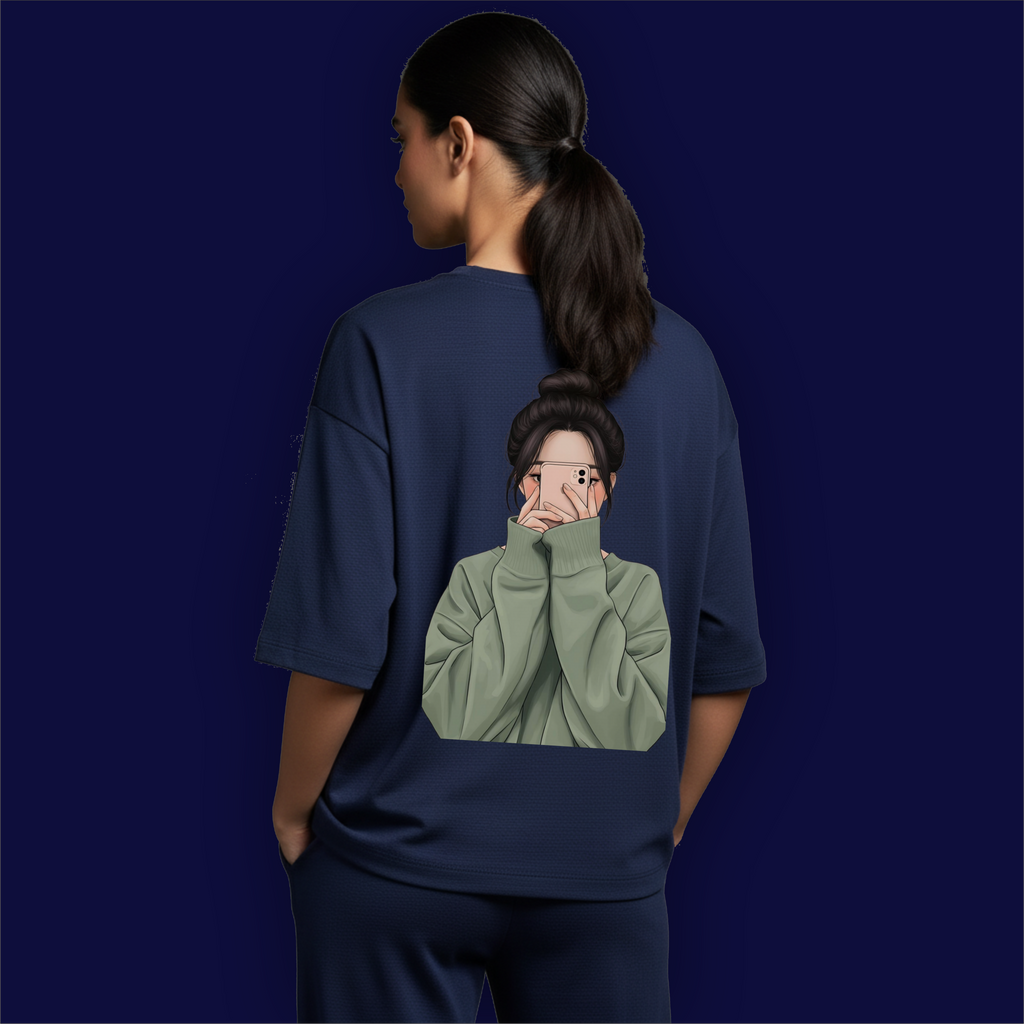 Selfie Girl Dropshoulder T-Shirt