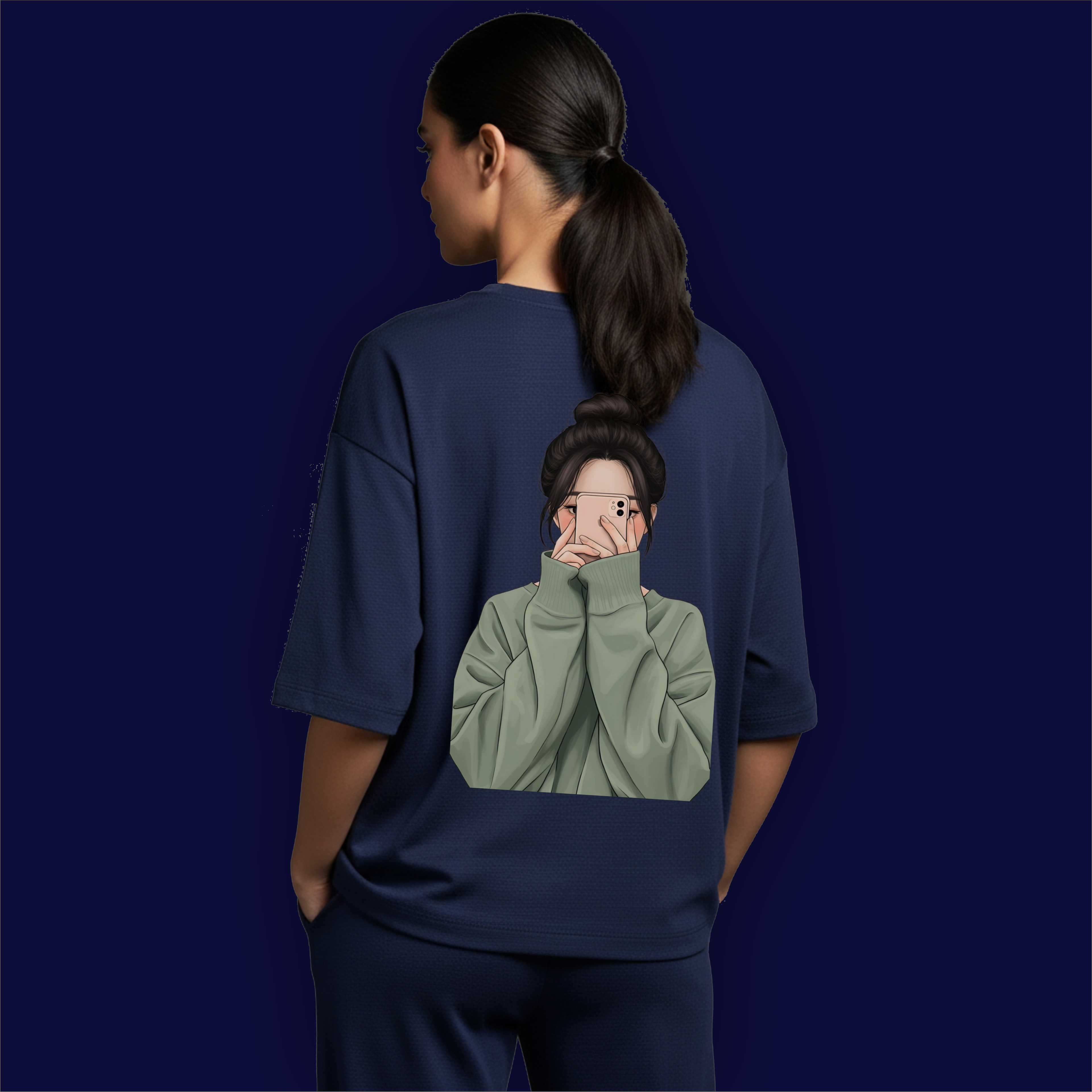 Selfie Girl Dropshoulder T-Shirt