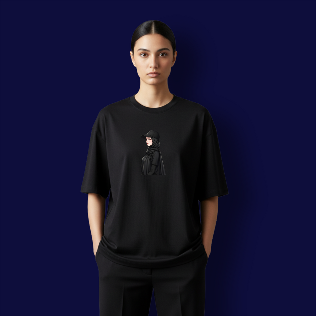 Hijab Girl Dropshoulder T-shirt