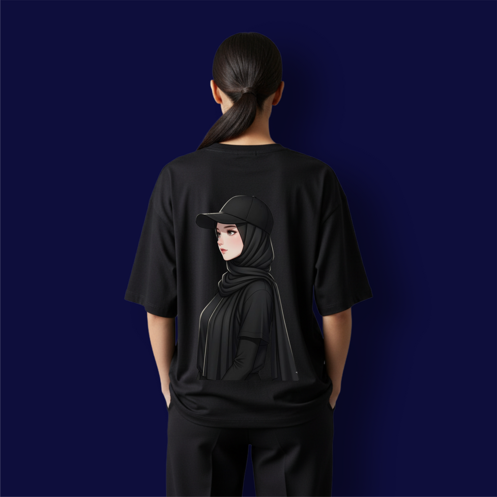 Hijab Girl Dropshoulder T-shirt