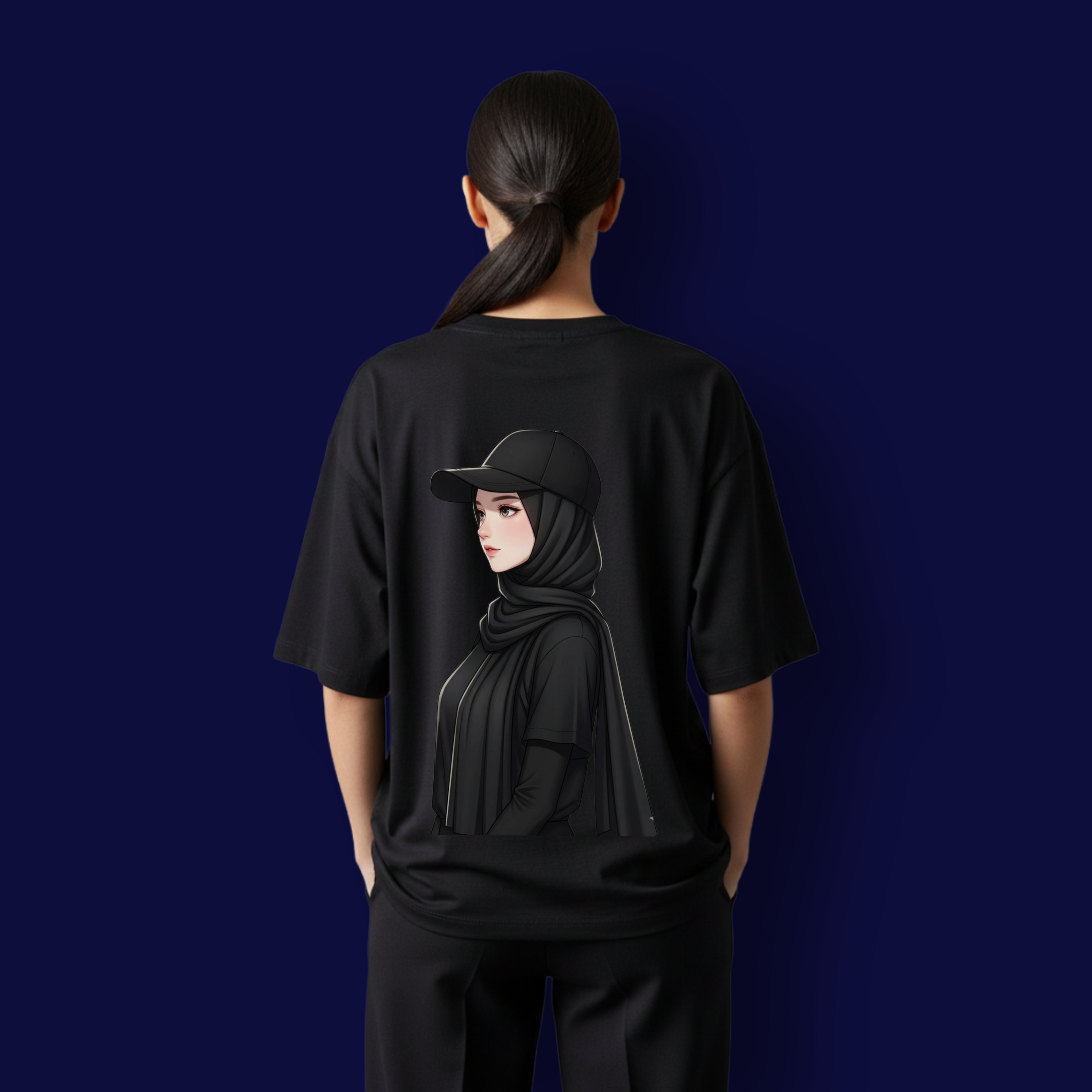 Hijab Girl Dropshoulder T-shirt