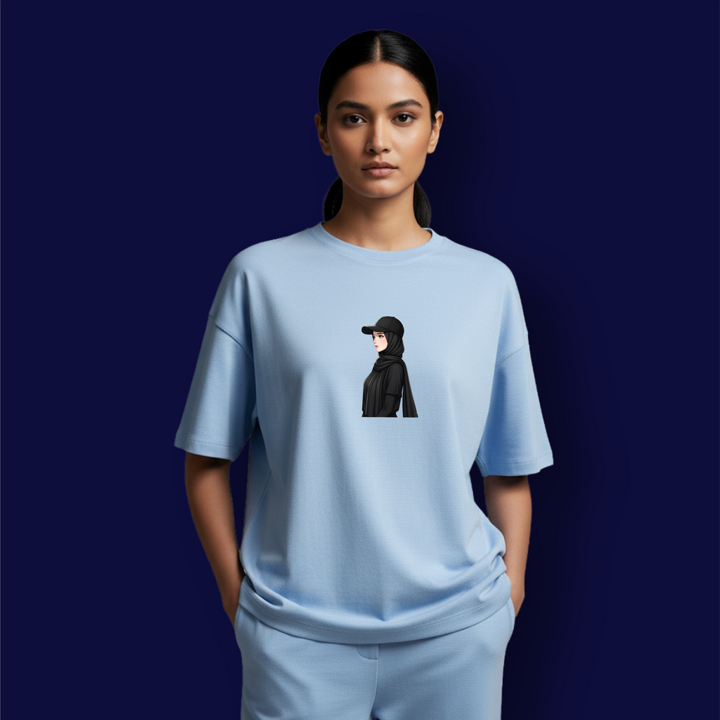 Hijab Girl Dropshoulder T-shirt