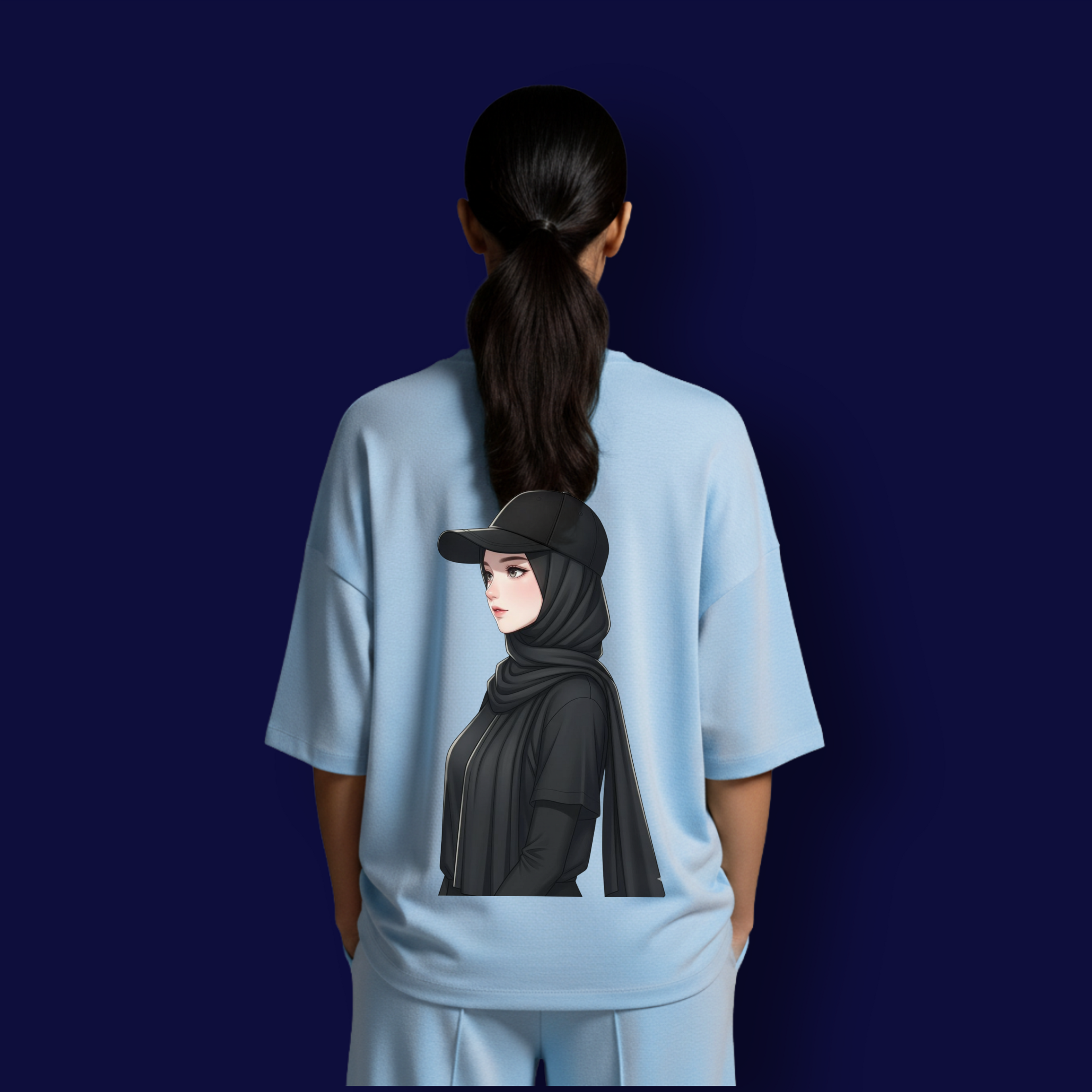 Hijab Girl Dropshoulder T-shirt