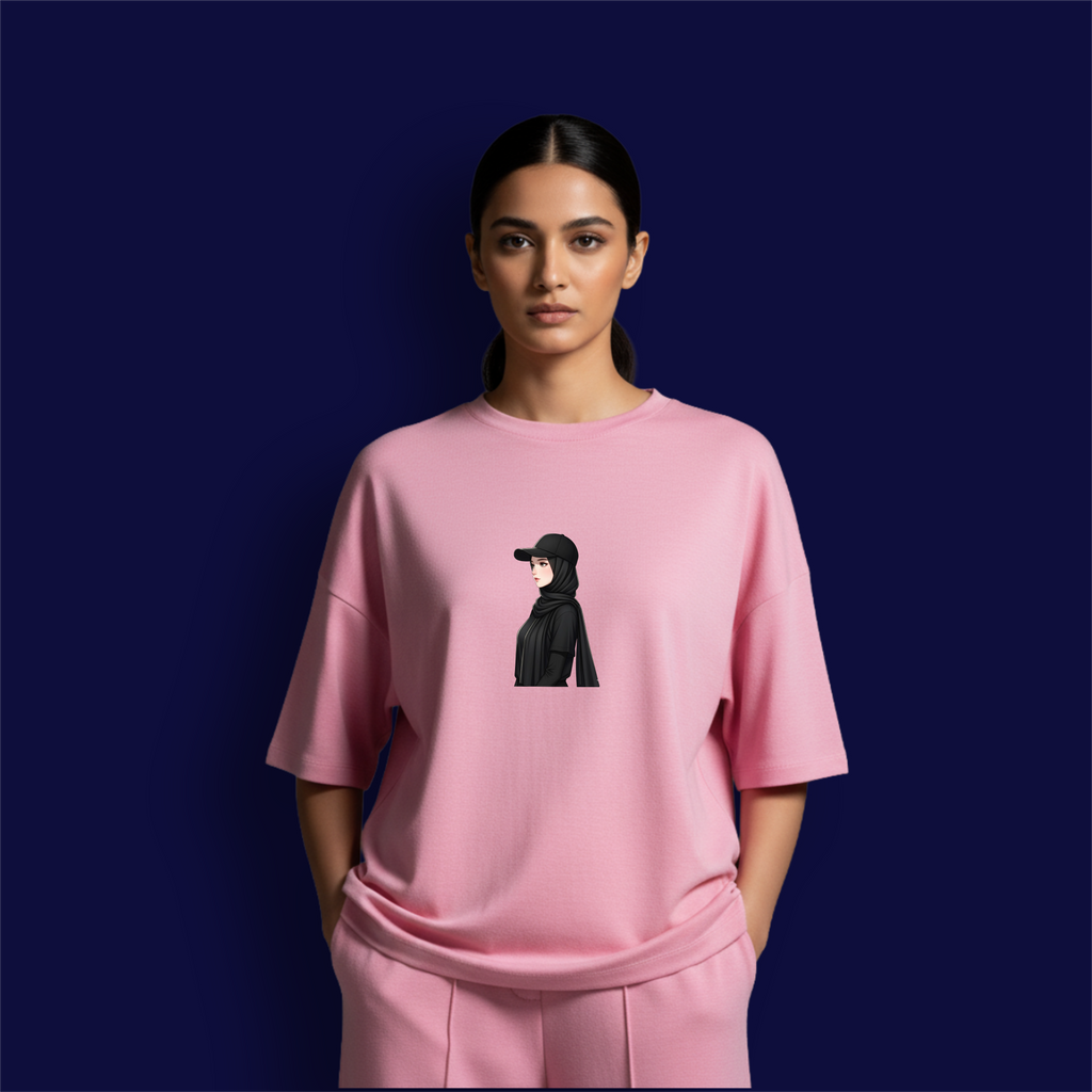 Hijab Girl Dropshoulder T-shirt