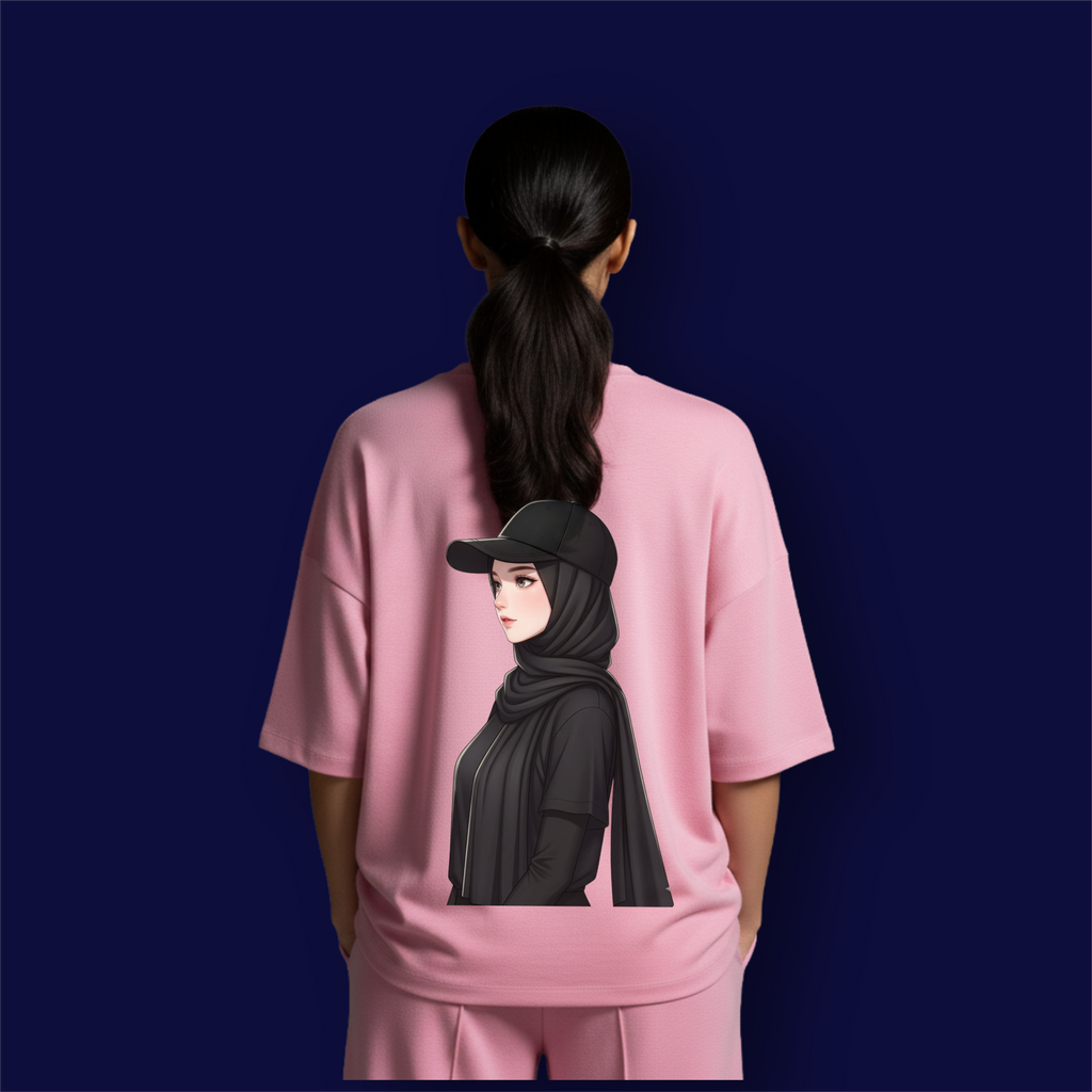 Hijab Girl Dropshoulder T-shirt