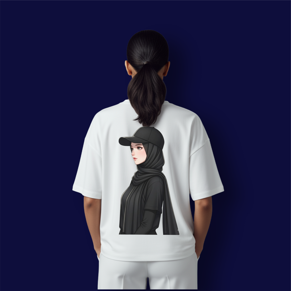 Hijab Girl Dropshoulder T-shirt