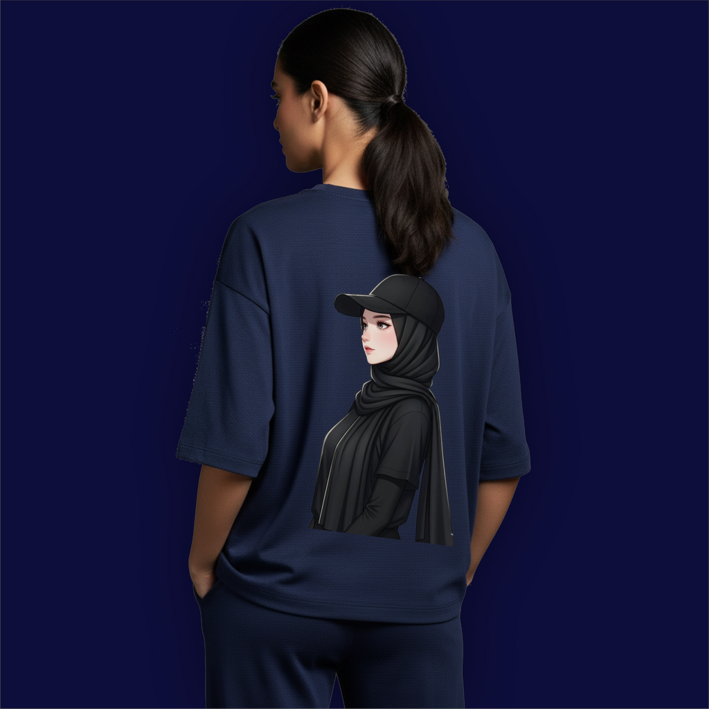 Hijab Girl Dropshoulder T-shirt