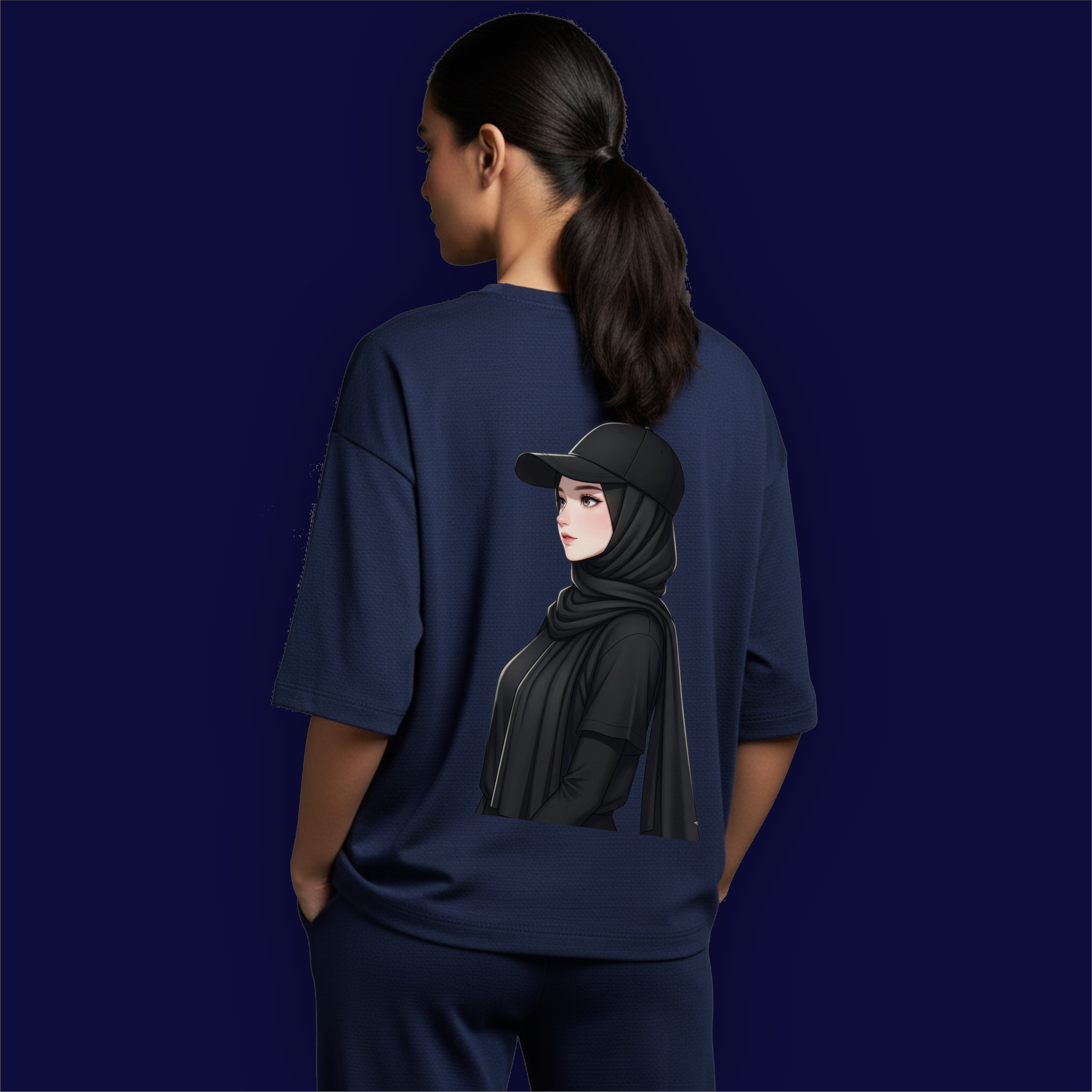 Hijab Girl Dropshoulder T-shirt