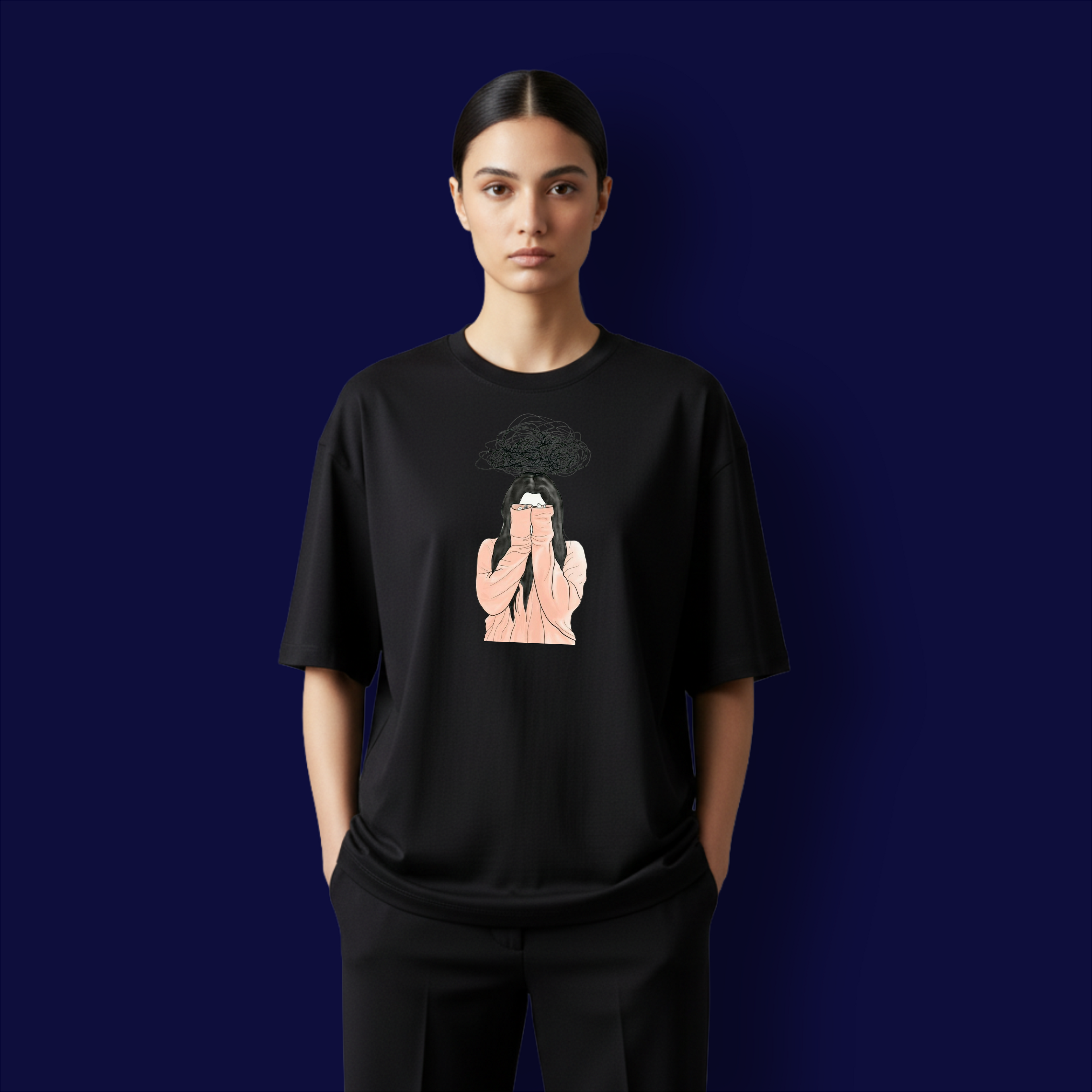 Depress Girl Dropshoulder T-shirt