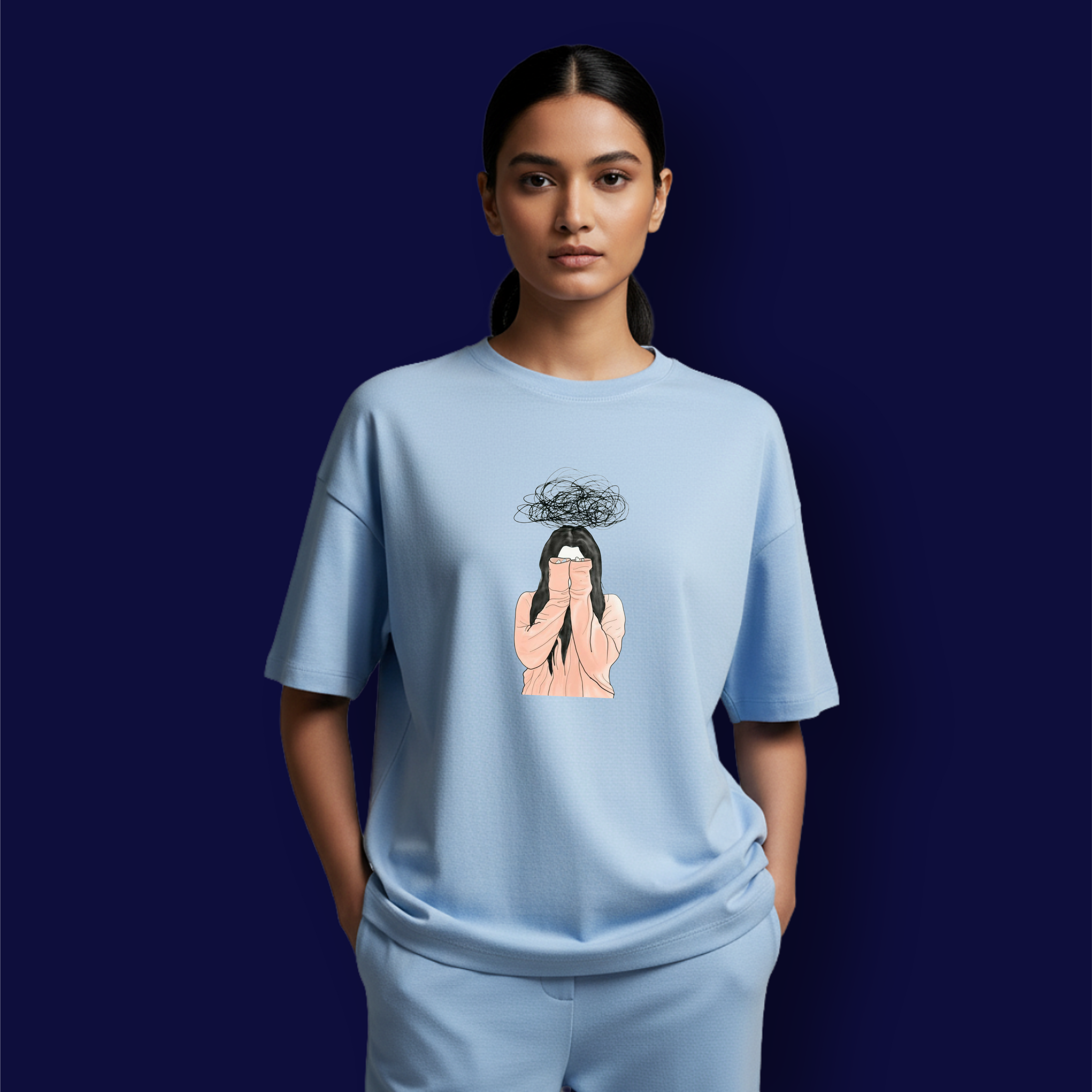 Depress Girl Dropshoulder T-shirt