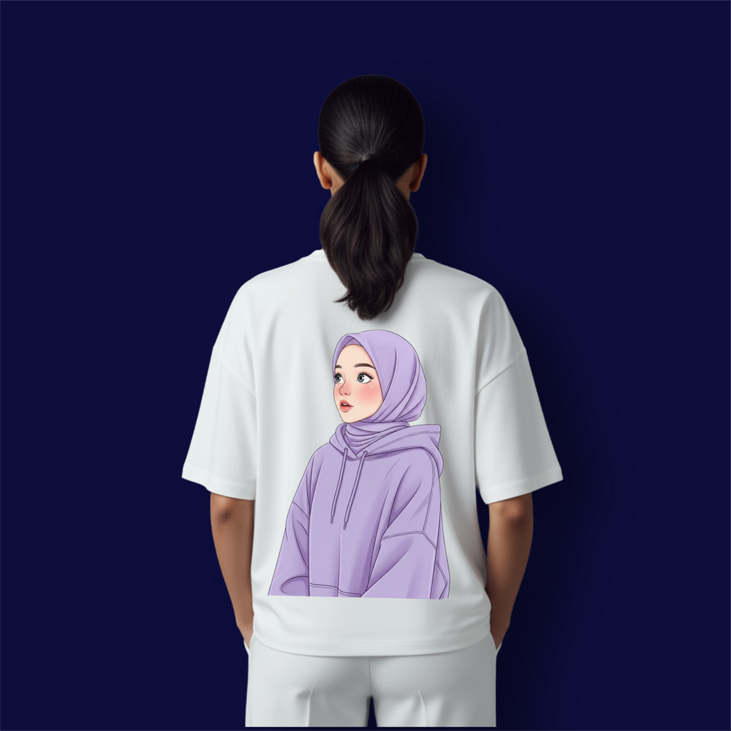 Hijab Girl Dropshoulder T-Shirt