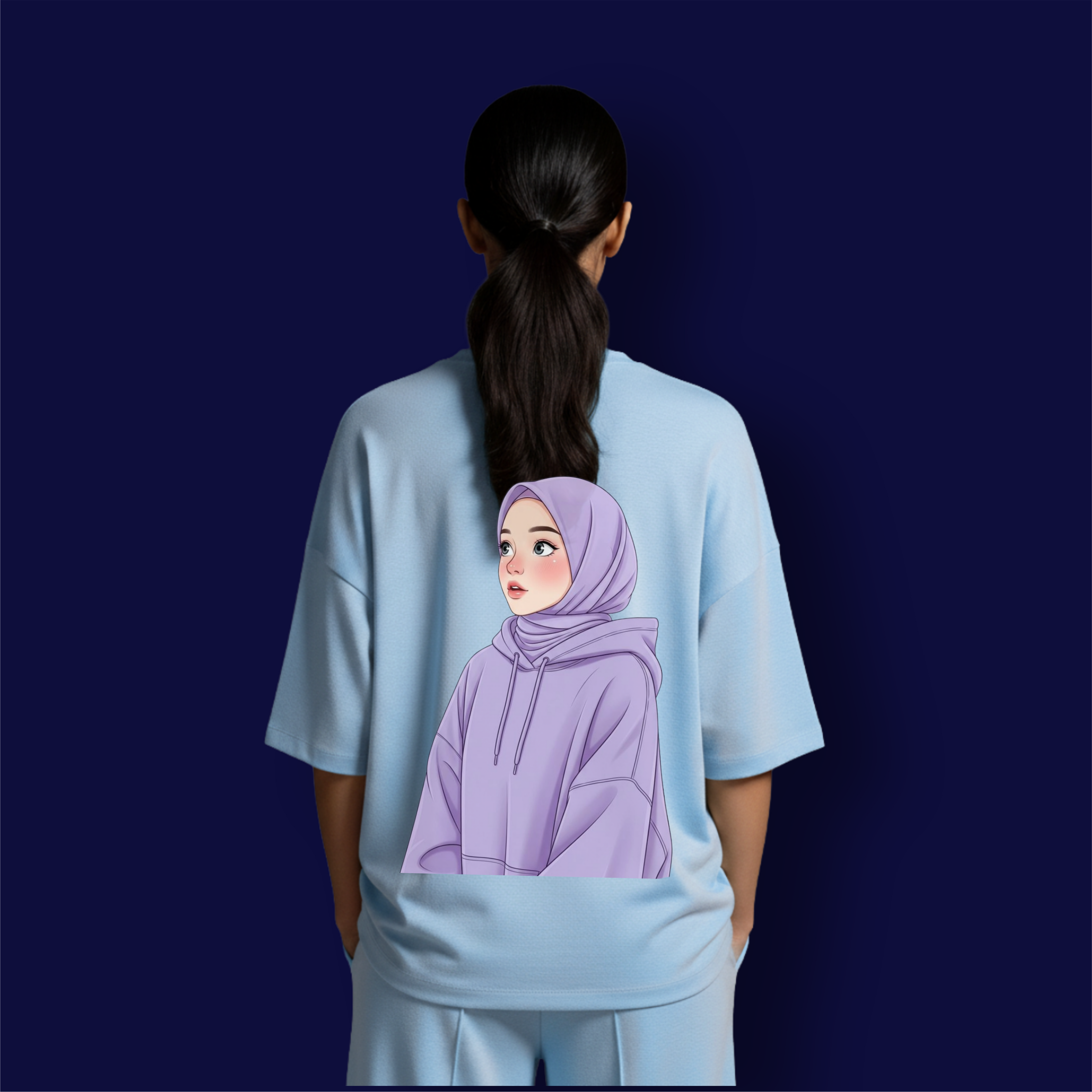 Hijab Girl Dropshoulder T-Shirt