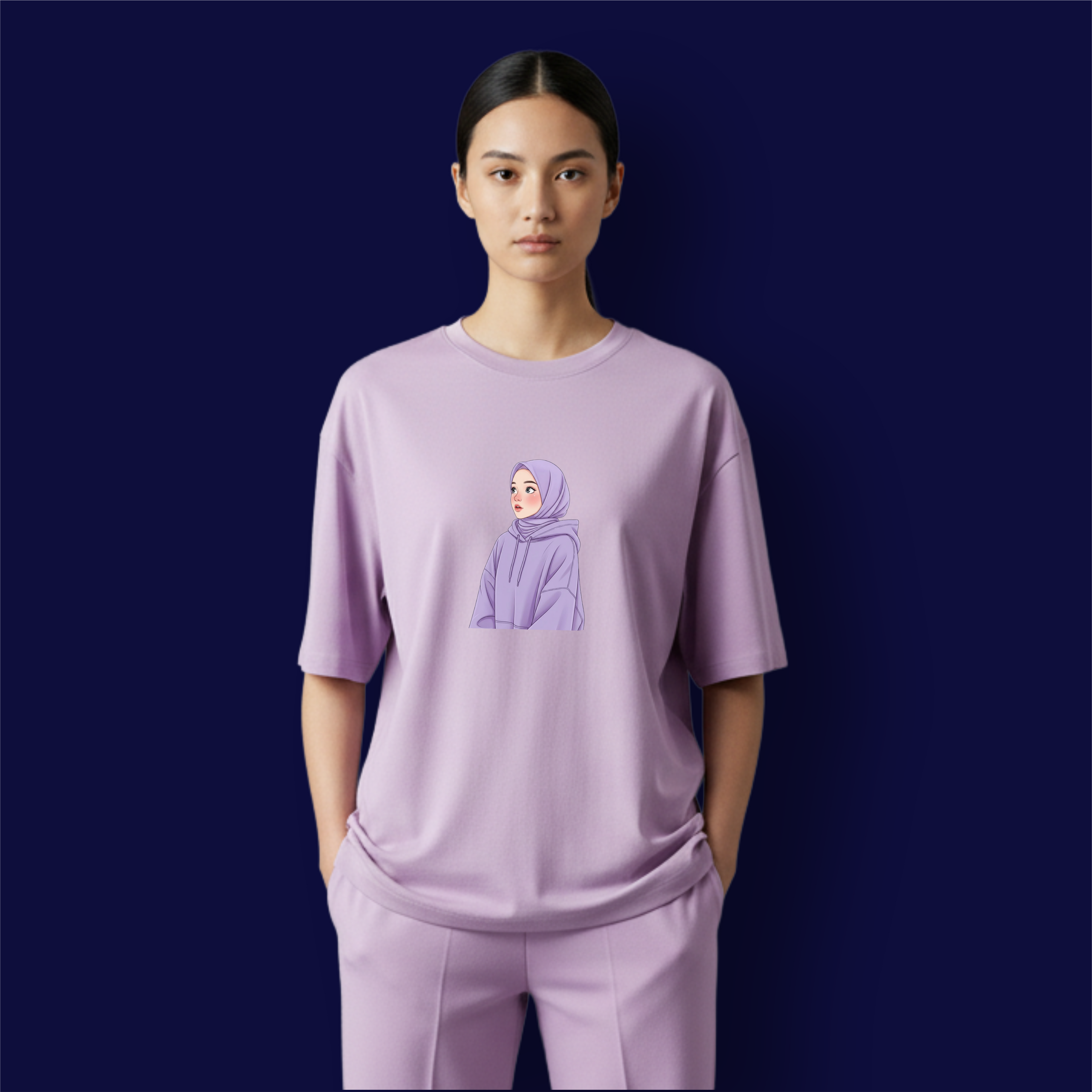 Hijab Girl Dropshoulder T-Shirt