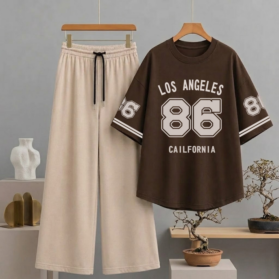 86 Co-ord Set Brown| Beige