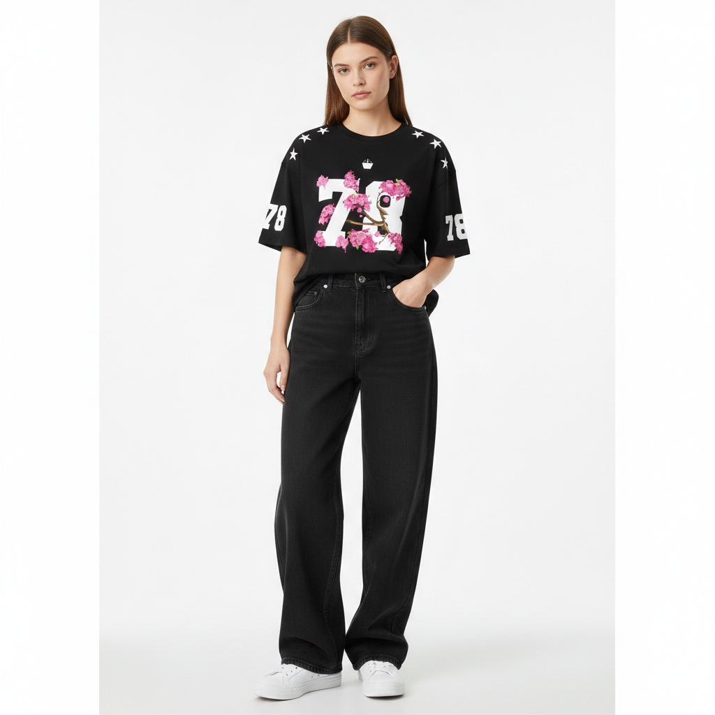 78 Star Cherry | Drop Tee & Baggy Jeans Co-Ord Set