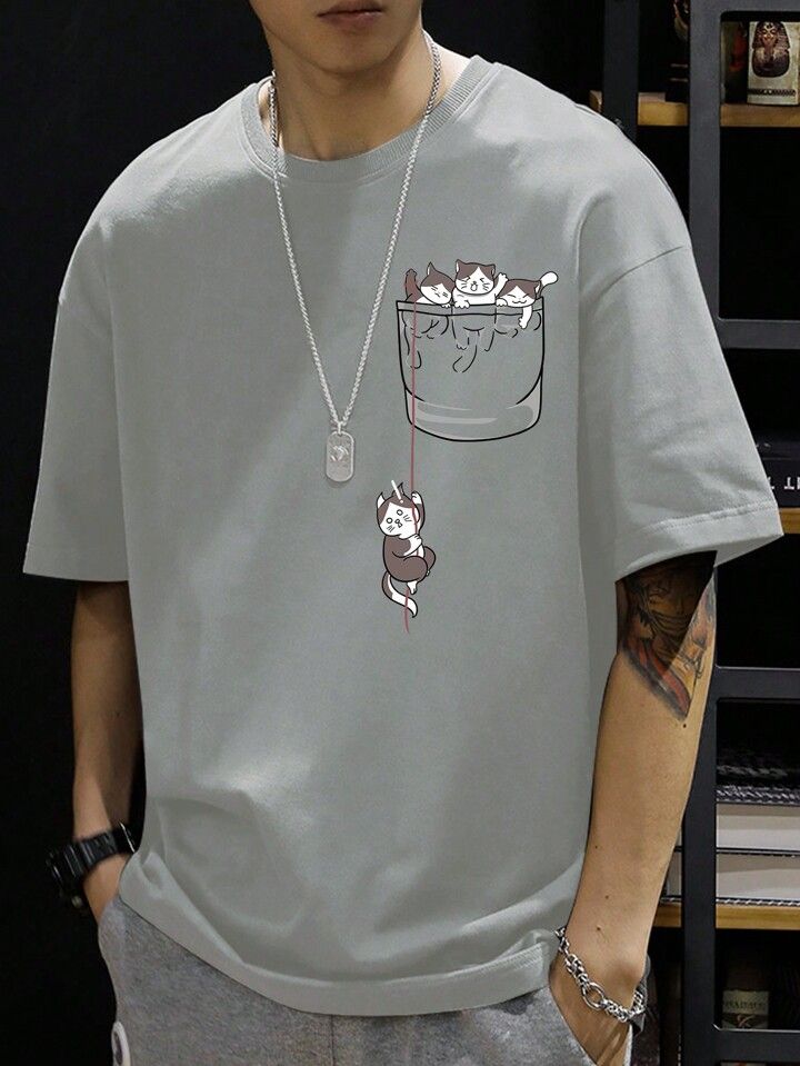 Kittes Pocket Dropshoulder T-shirt