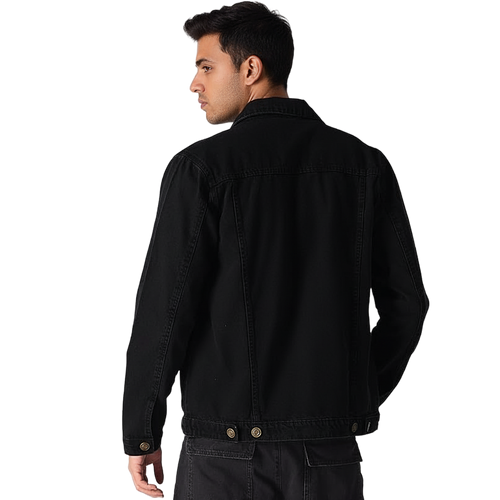 Black Men Denim Jacket