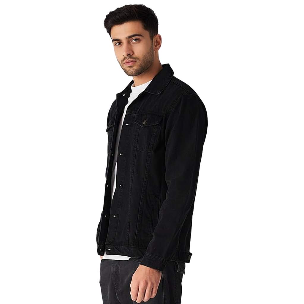 Black Men Denim Jacket