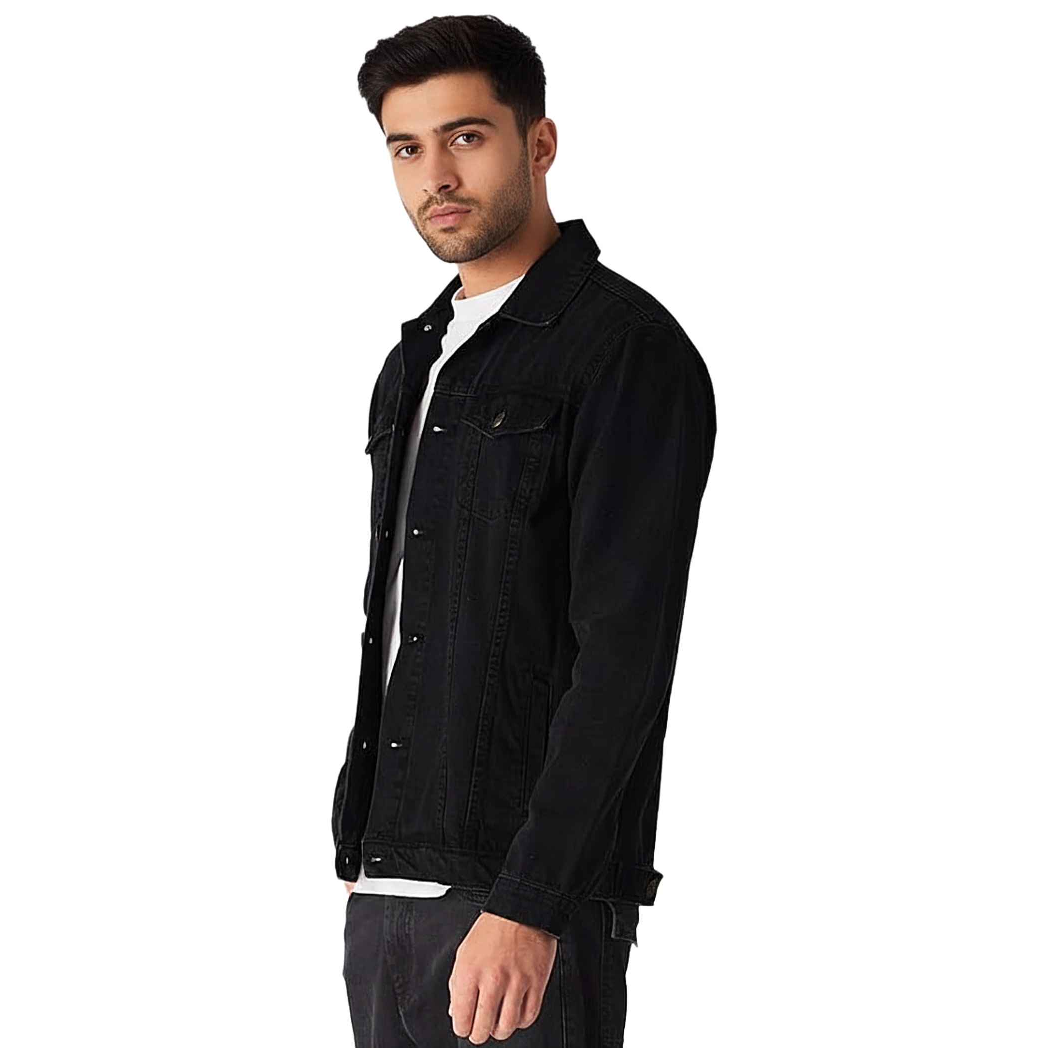 Black Men Denim Jacket