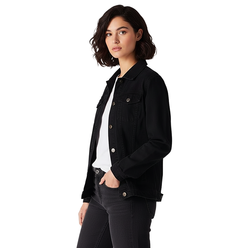Black Woman Denim Jacket