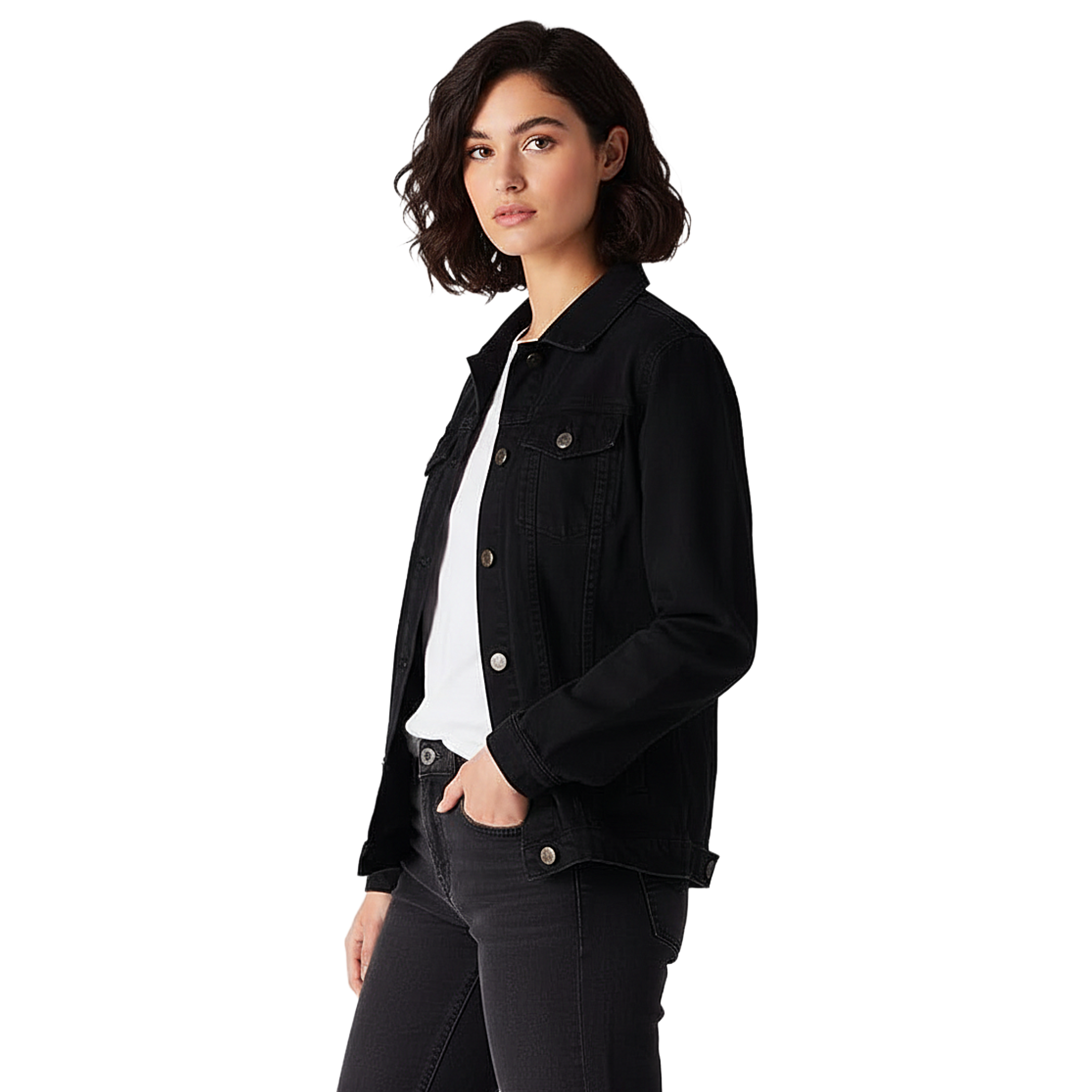 Black Woman Denim Jacket