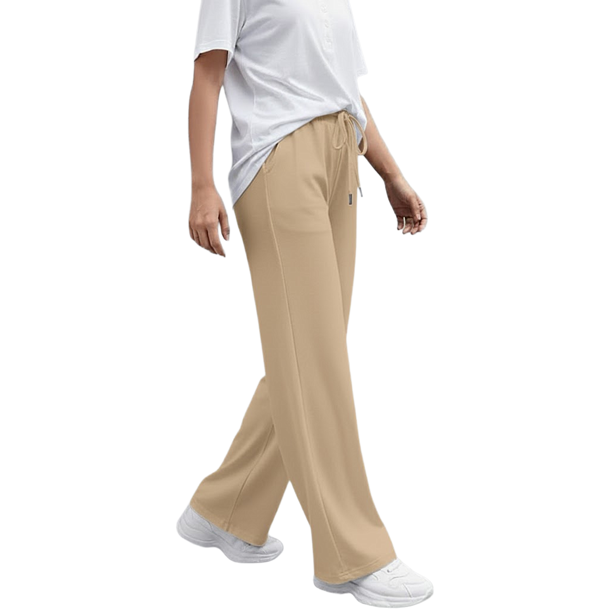 Beige Flapper Trouser