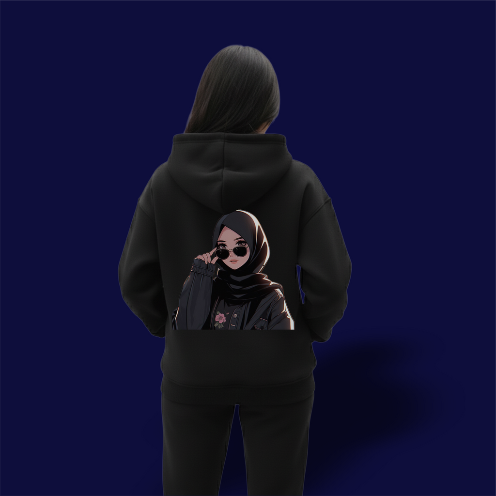 Hijabi Sunglasses Girl Hoodie